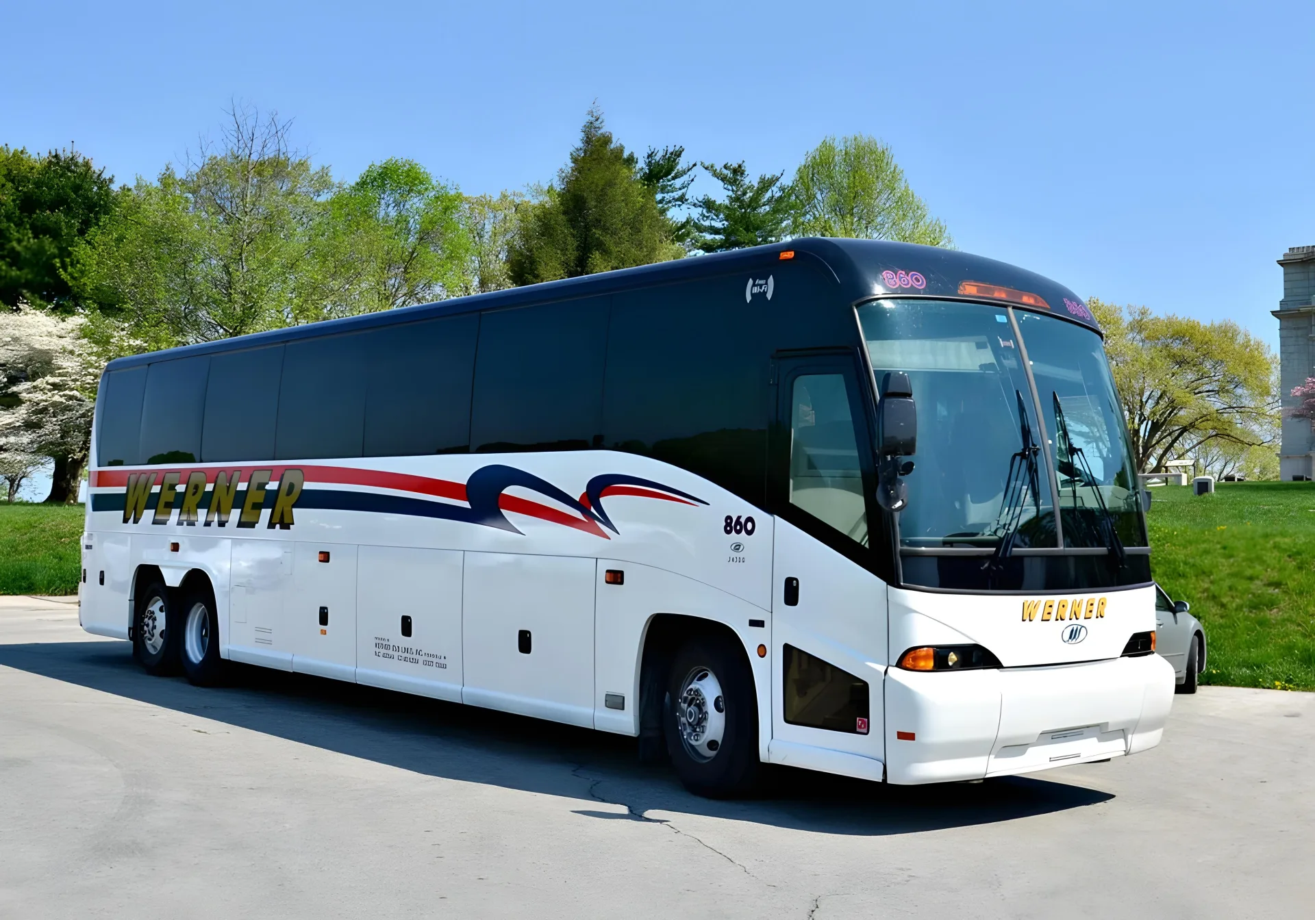Werner Coach motorcoach at Valley Forge